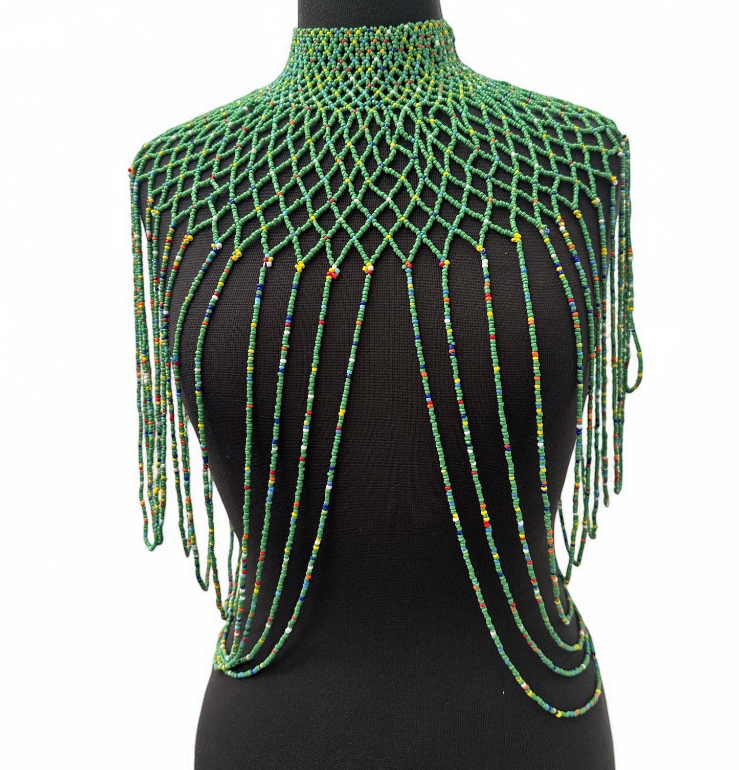 Maasai Zulu Beaded Collar – Authentic African Body Jewellery for Women In 8 Bold Colour Options
