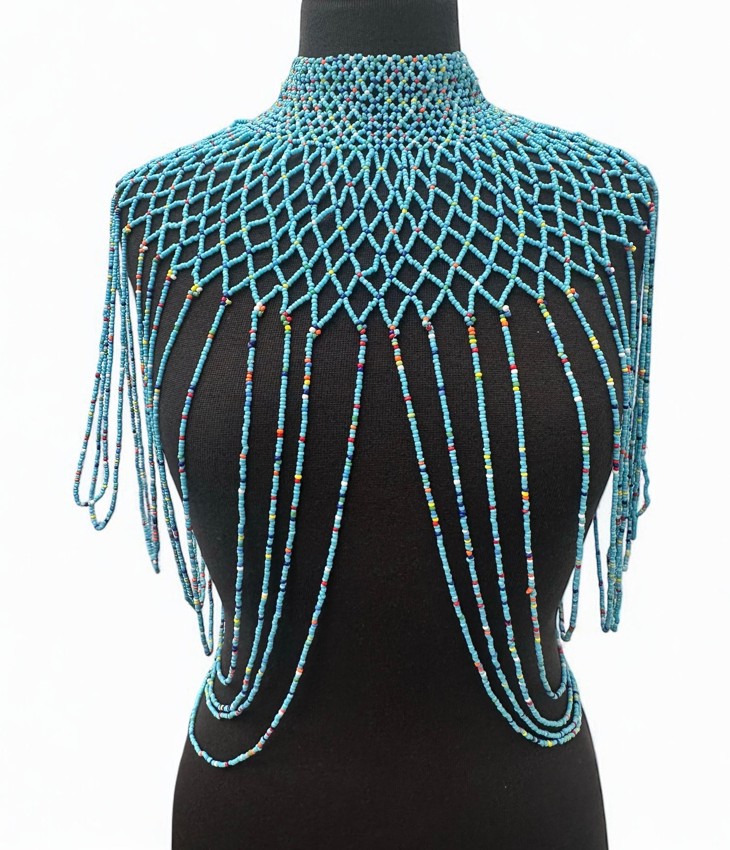 Maasai Zulu Beaded Collar – Authentic African Body Jewellery for Women In 8 Bold Colour Options