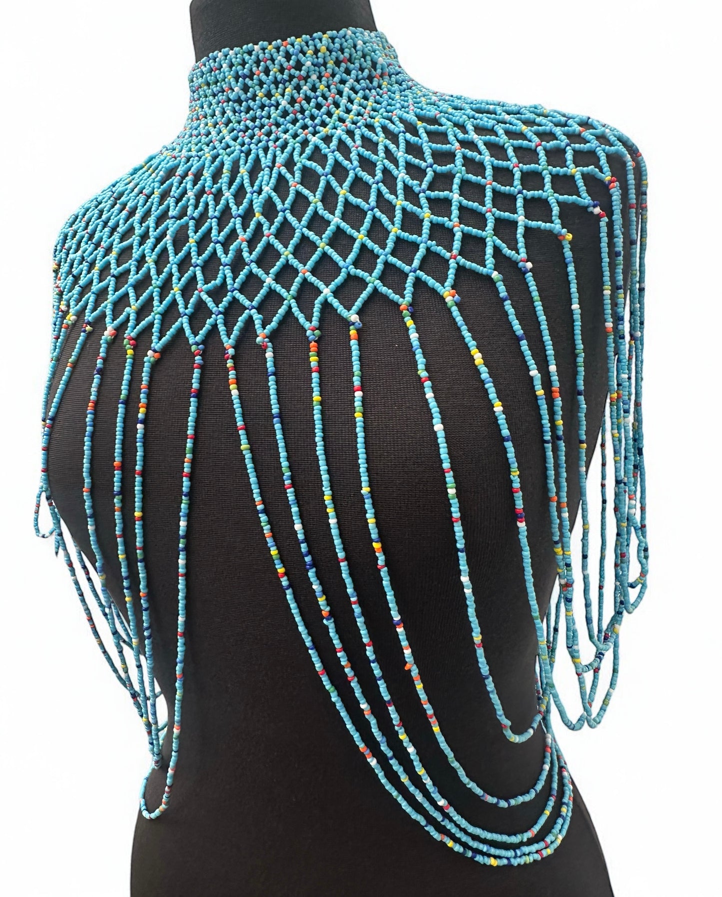 Maasai Zulu Beaded Collar – Authentic African Body Jewellery for Women In 8 Bold Colour Options