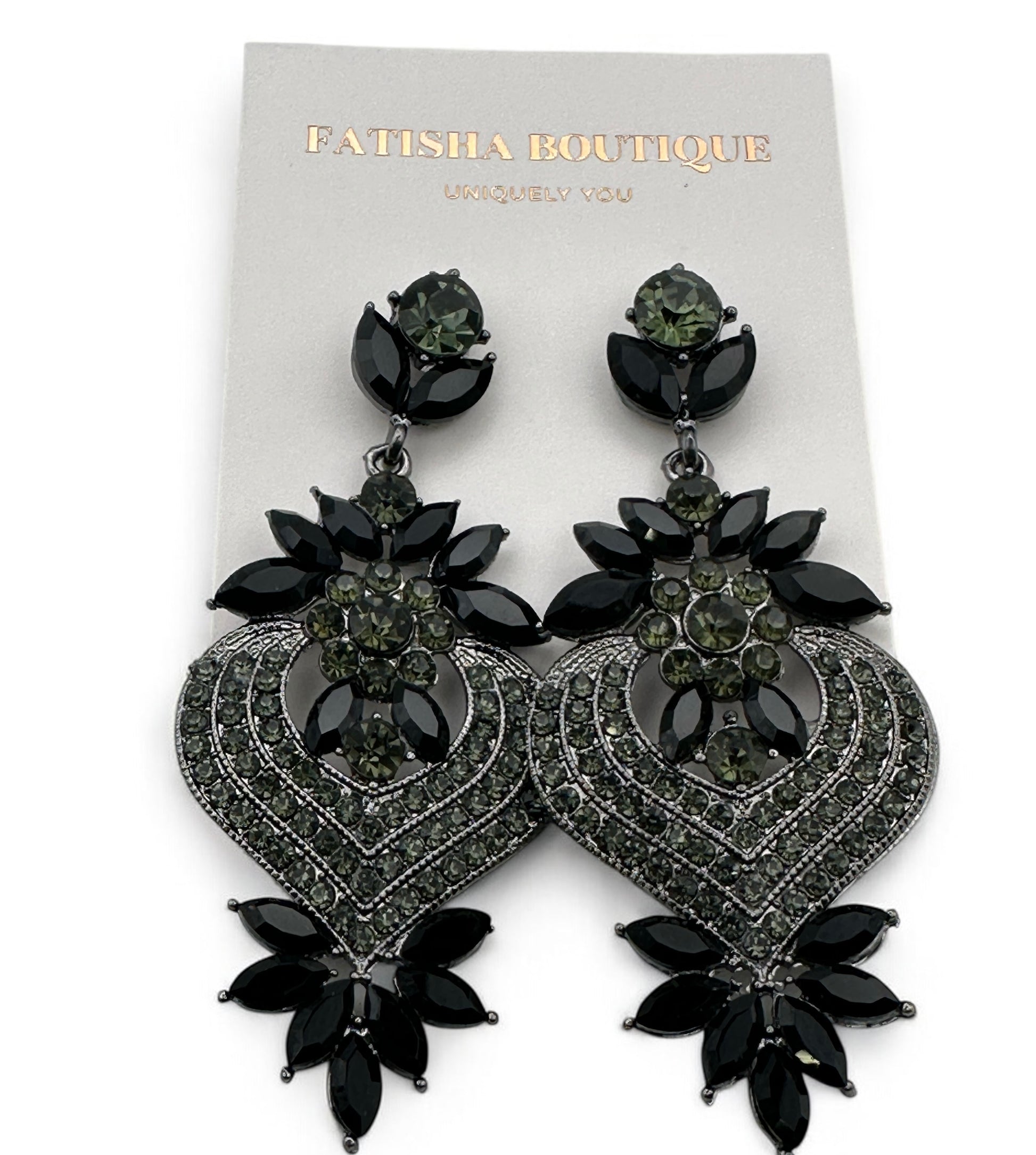 Statement Crystal Drop Earrings – Luxury Bridal & Evening Wear | Fatisha Boutique - Fatisha Boutique #