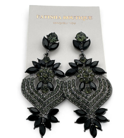 Statement Crystal Drop Earrings – Luxury Bridal & Evening Wear | Fatisha Boutique - Fatisha Boutique #