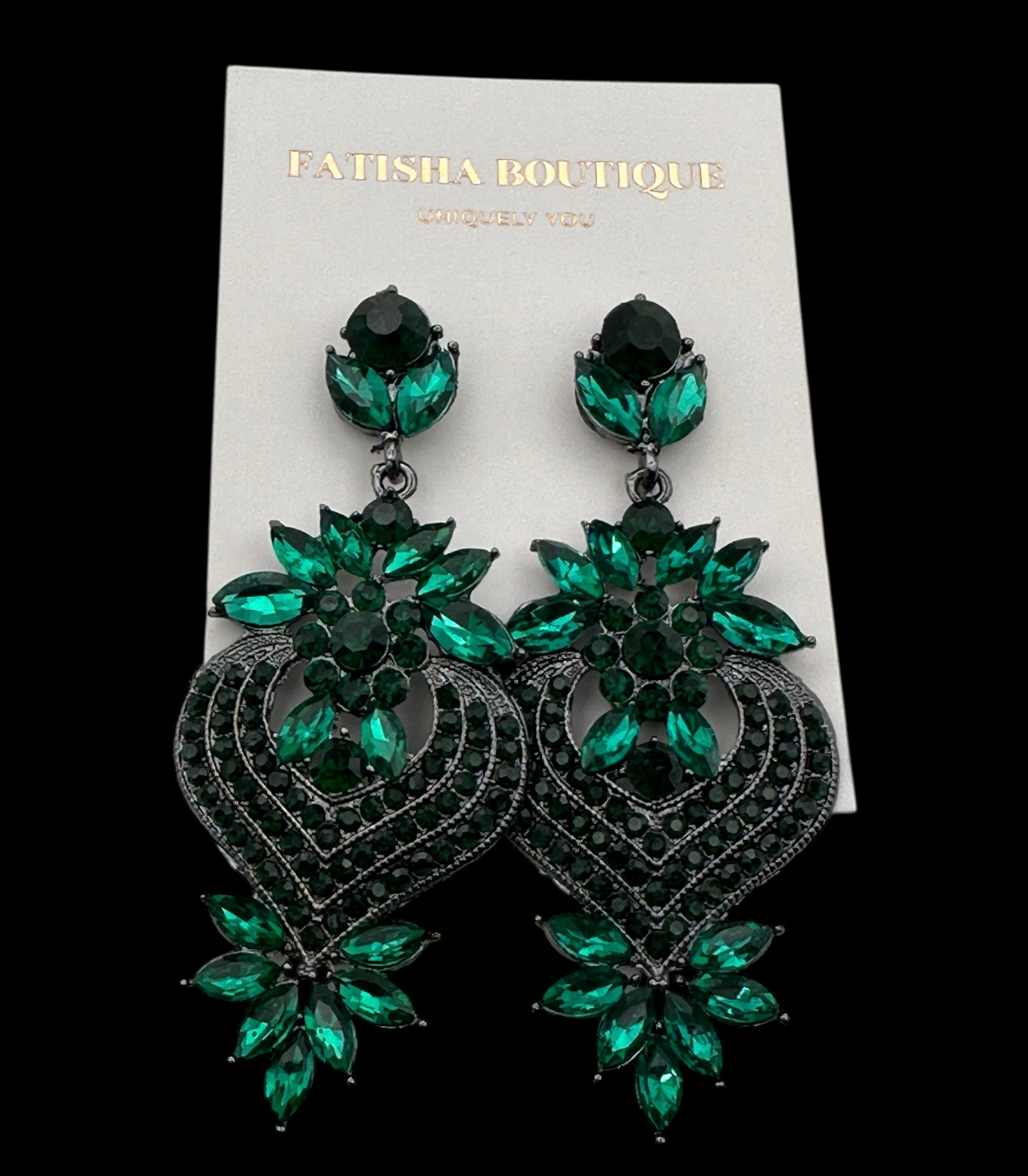 Statement Crystal Drop Earrings – Luxury Bridal & Evening Wear | Fatisha Boutique - Fatisha Boutique #