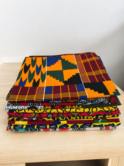 Bold African Ankara Print Head Wrap – Tribal Multicolour Wax Fabric Scarf for Natural Hair & Styling