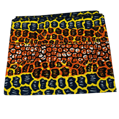Bold African Ankara Print Head Wrap – Tribal Multicolour Wax Fabric Scarf for Natural Hair & Styling