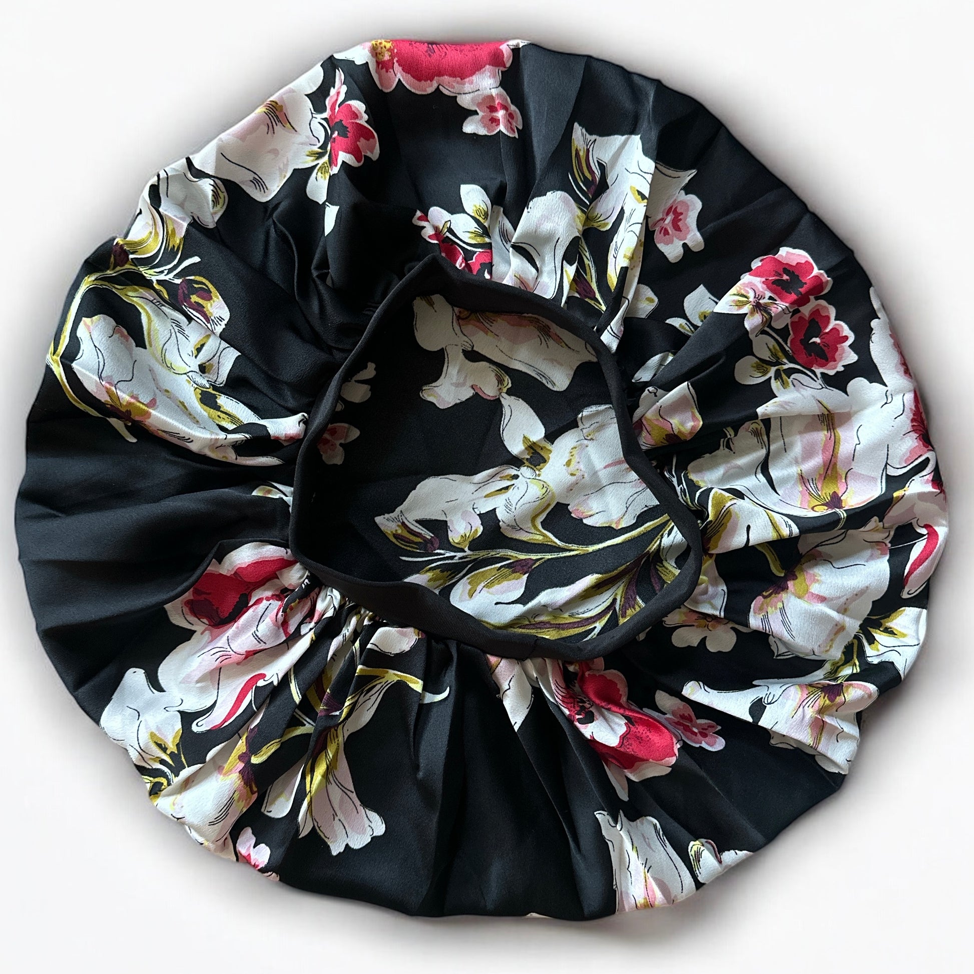 Floral Satin Silk Bonnet Cap – Breathable, Stylish Hair Wrap for All Hair Types & Textures - Fatisha Boutique #