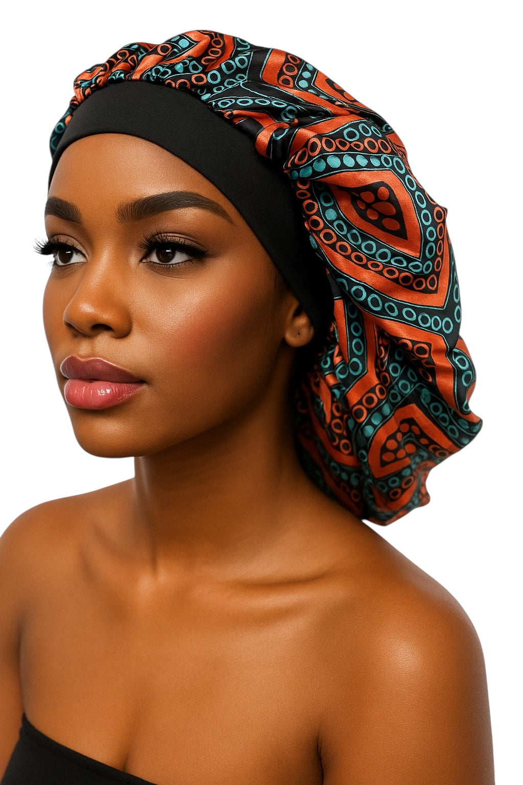 Floral Satin Silk Bonnet Cap – Breathable, Stylish Hair Wrap for All Hair Types & Textures - Fatisha Boutique #