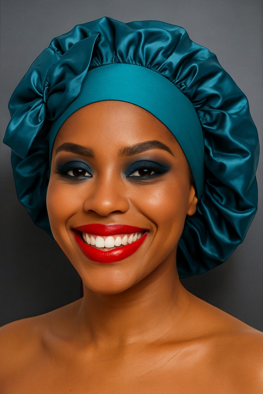 Luxury Satin Silk Bonnet Cap with Long Ties – Single Layer, Hair Protection