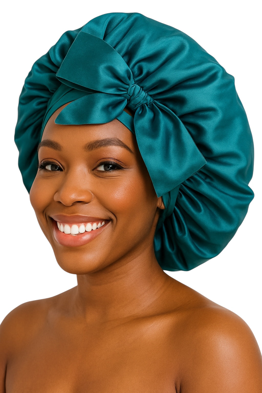 Luxury Satin Silk Bonnet Cap with Long Ties – Single Layer, Hair Protection
