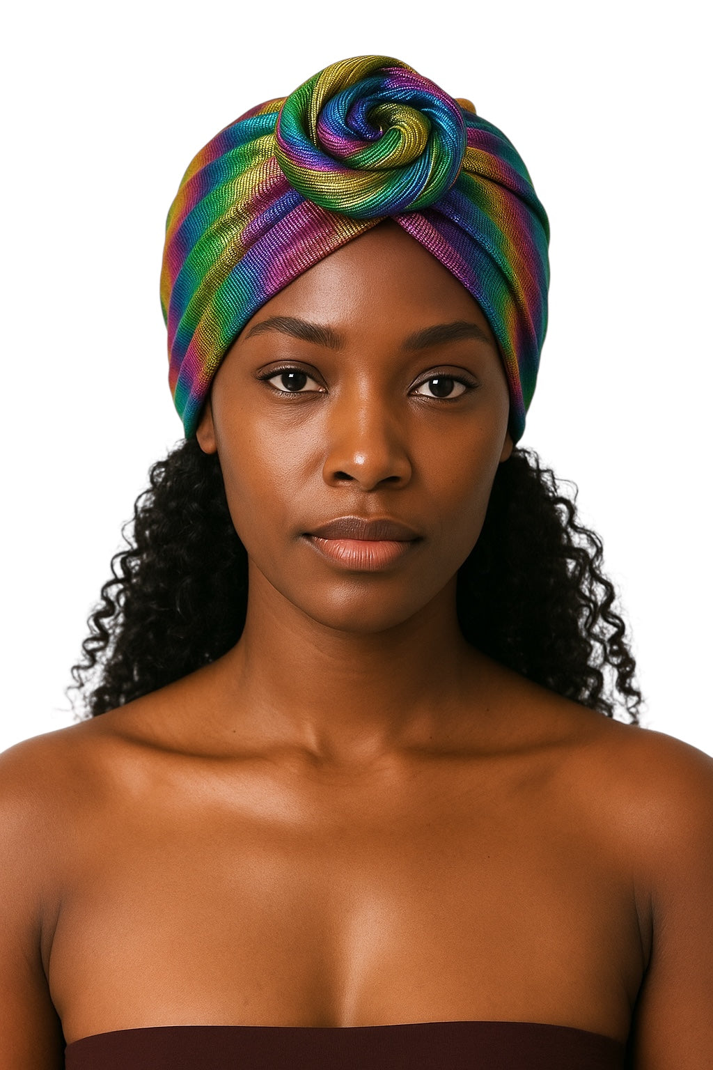 Pre-Tied Metallic Turban Cap – Twisted Knot, Ready-to-Wear Headwrap for Women | UK