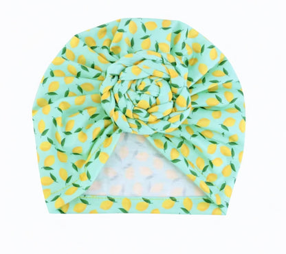 Pre-Tied Baby Turban Caps – Stretchy Cotton Caps for Girls (0–3 Yrs) - Fatisha Boutique #
