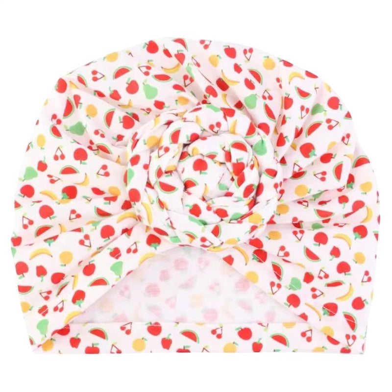 Pre-Tied Baby Turban Caps – Stretchy Cotton Caps for Girls (0–3 Yrs) - Fatisha Boutique #