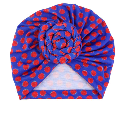Pre-Tied Baby Turban Caps – Stretchy Cotton Caps for Girls (0–3 Yrs) - Fatisha Boutique #