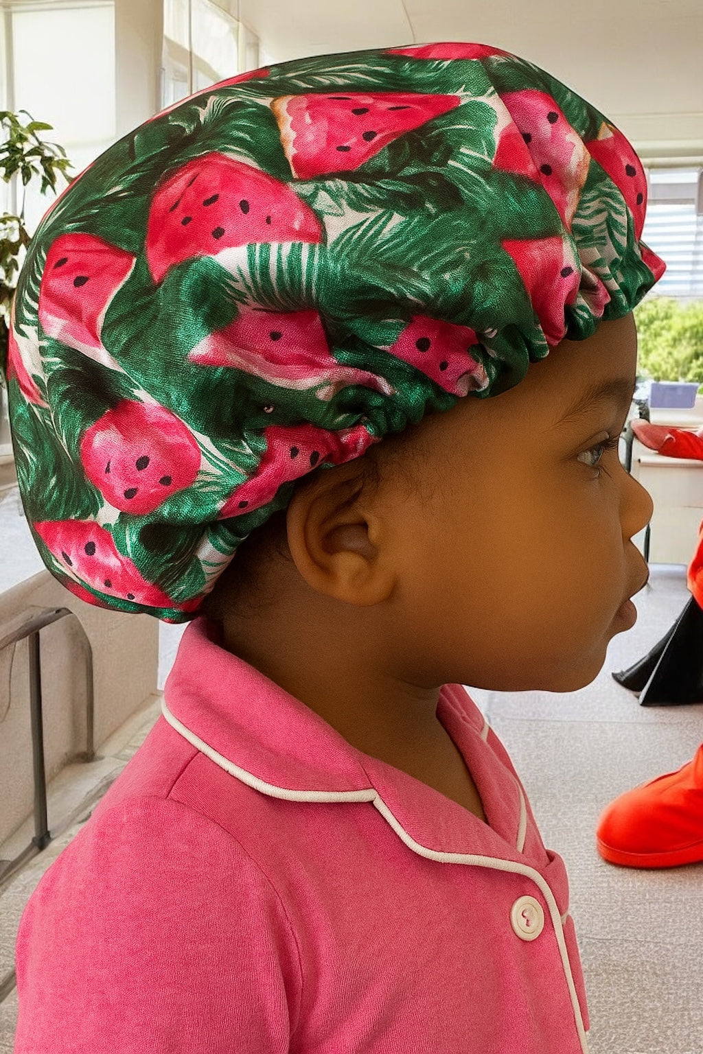 Kids Reversible Satin Bonnet – Adjustable Double-Layer Sleep Cap (Prints) - Fatisha Boutique #