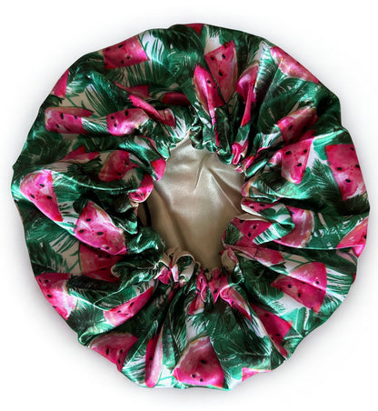 Kids Reversible Satin Bonnet – Adjustable Double-Layer Sleep Cap (Prints) - Fatisha Boutique #