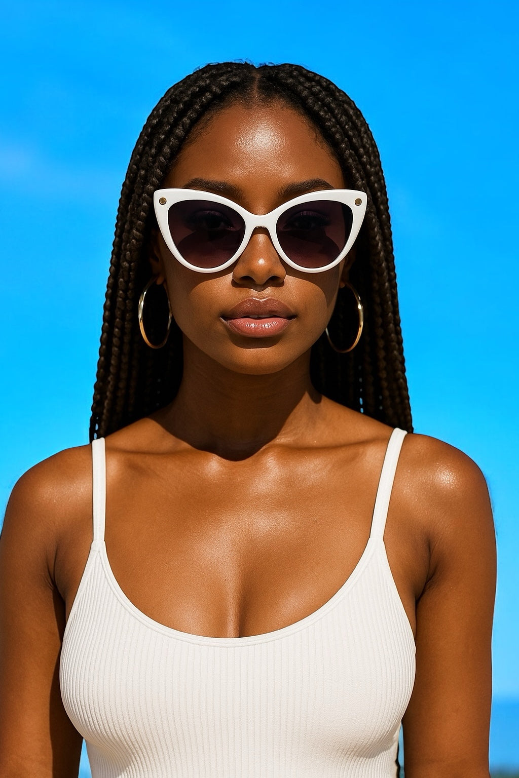 Designer-Inspired V Sunglasses – UV400 Cat Eye Gradient Fashion Shades for Women - Fatisha Boutique #