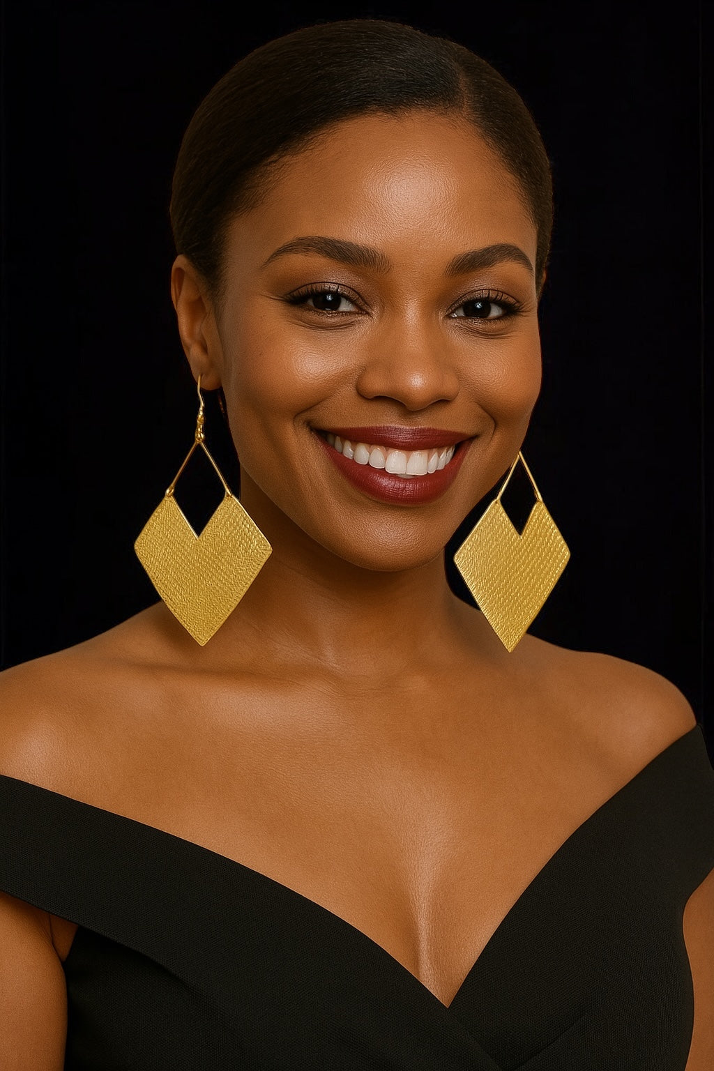 Handcrafted African Brass Earrings – Tribal Engraved Statement Jewellery, Lightweight & Unique - Fatisha Boutique #