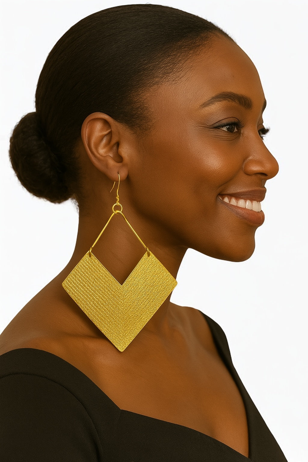 Handcrafted African Brass Earrings – Tribal Engraved Statement Jewellery, Lightweight & Unique - Fatisha Boutique #