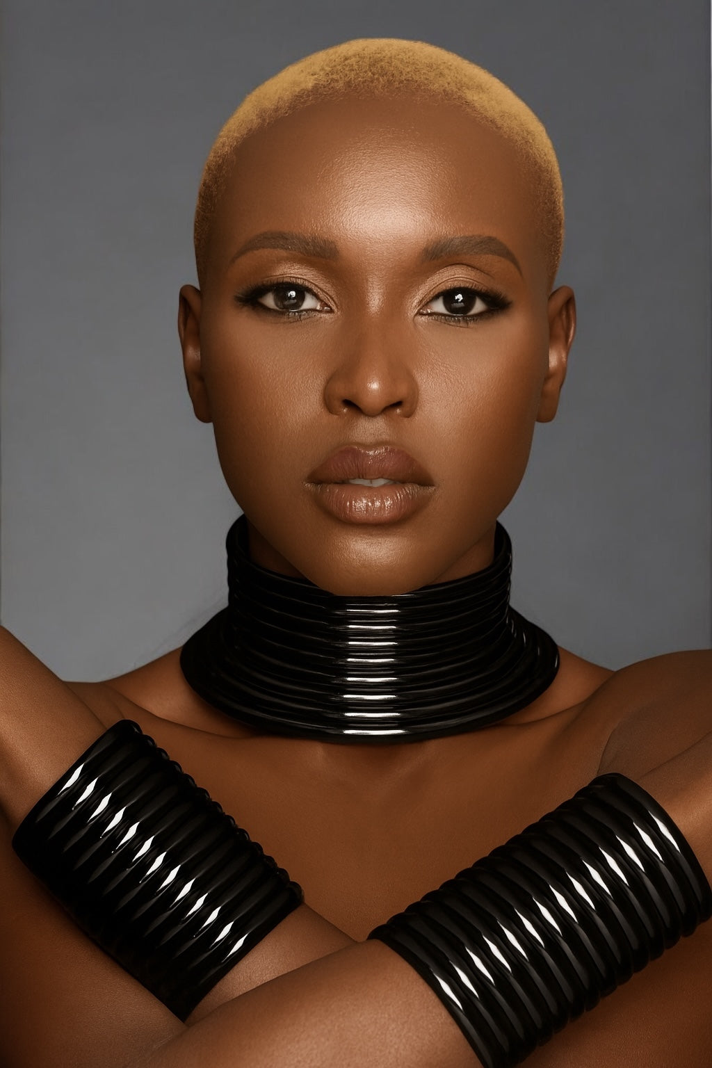 Ndebele Collar Choker Necklace & Cuff Set – Bold African Statement Jewellery - Fatisha Boutique #