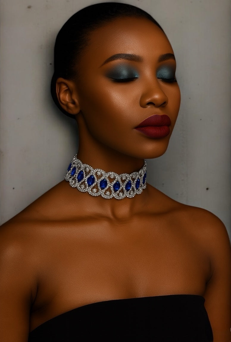 Elegant Rhinestone Choker Necklace | Sparkling Crystal Statement Jewellery - Fatisha Boutique #