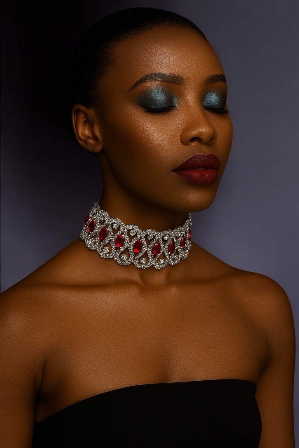 Elegant Rhinestone Choker Necklace | Sparkling Crystal Statement Jewellery - Fatisha Boutique #