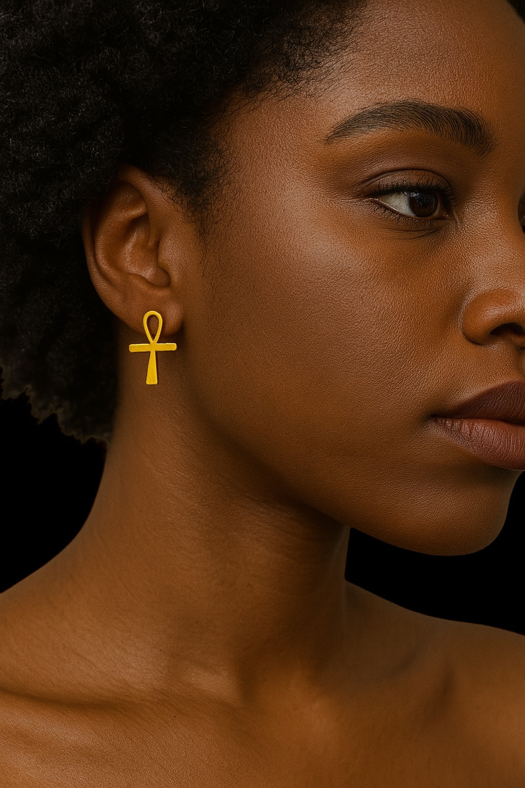 Small Ankh Cross Stud Earrings | Stainless Steel Egyptian Symbol Jewellery - Fatisha Boutique #
