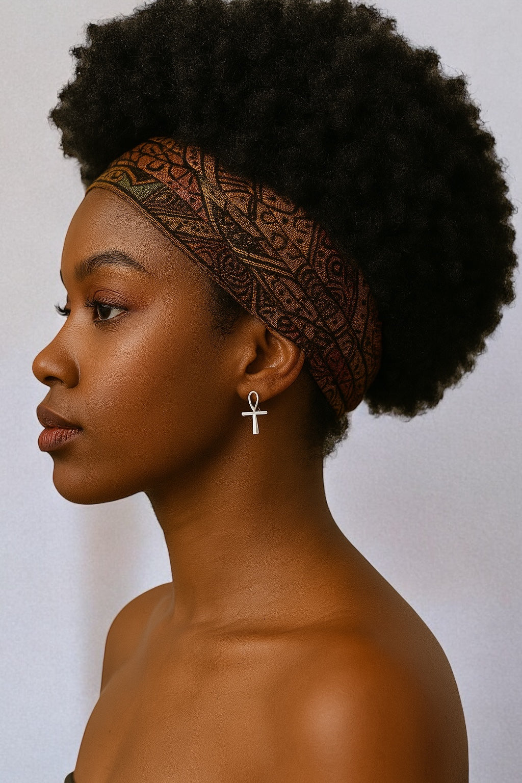 Small Ankh Cross Stud Earrings | Stainless Steel Egyptian Symbol Jewellery - Fatisha Boutique #