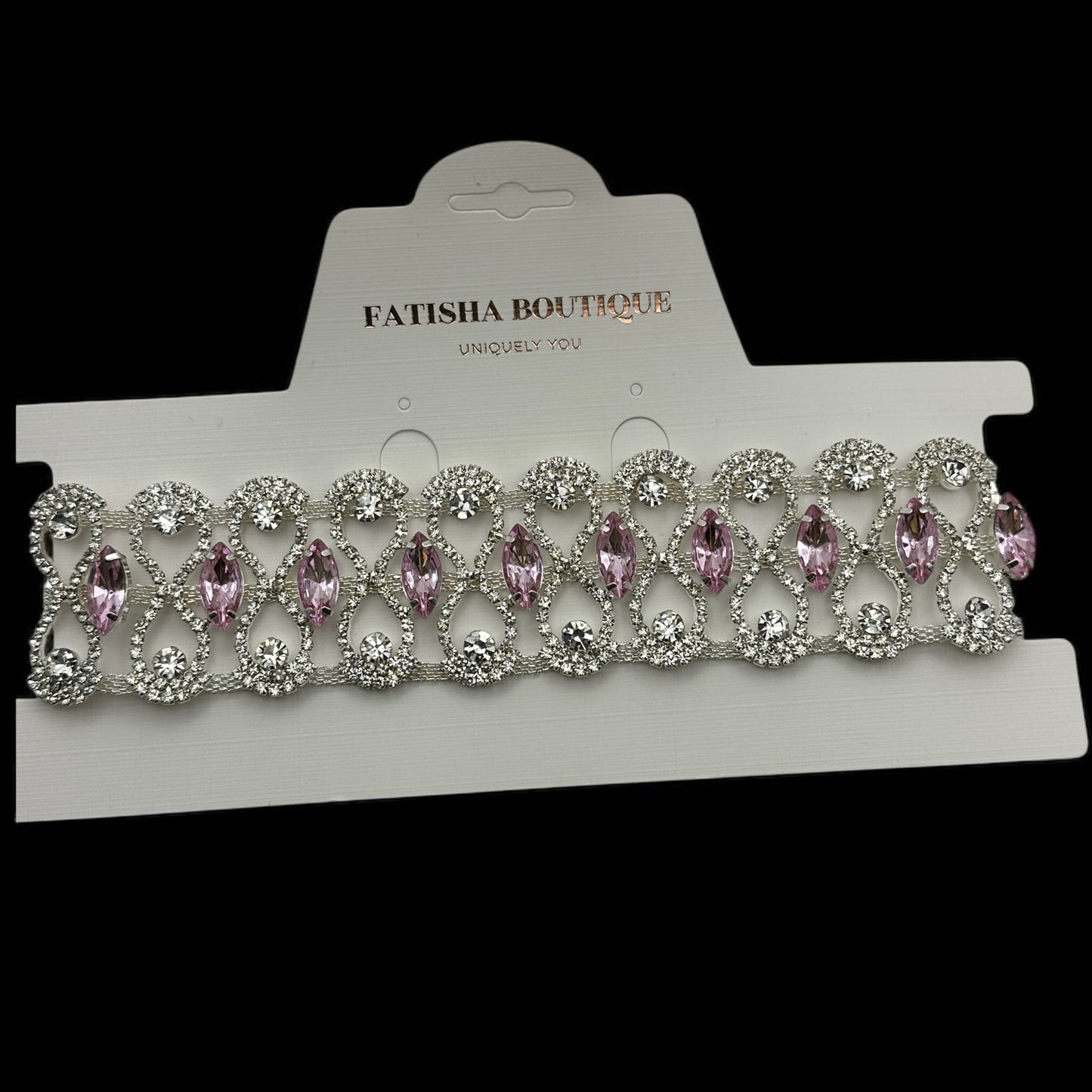 Elegant Rhinestone Choker Necklace | Sparkling Crystal Statement Jewellery - Fatisha Boutique #