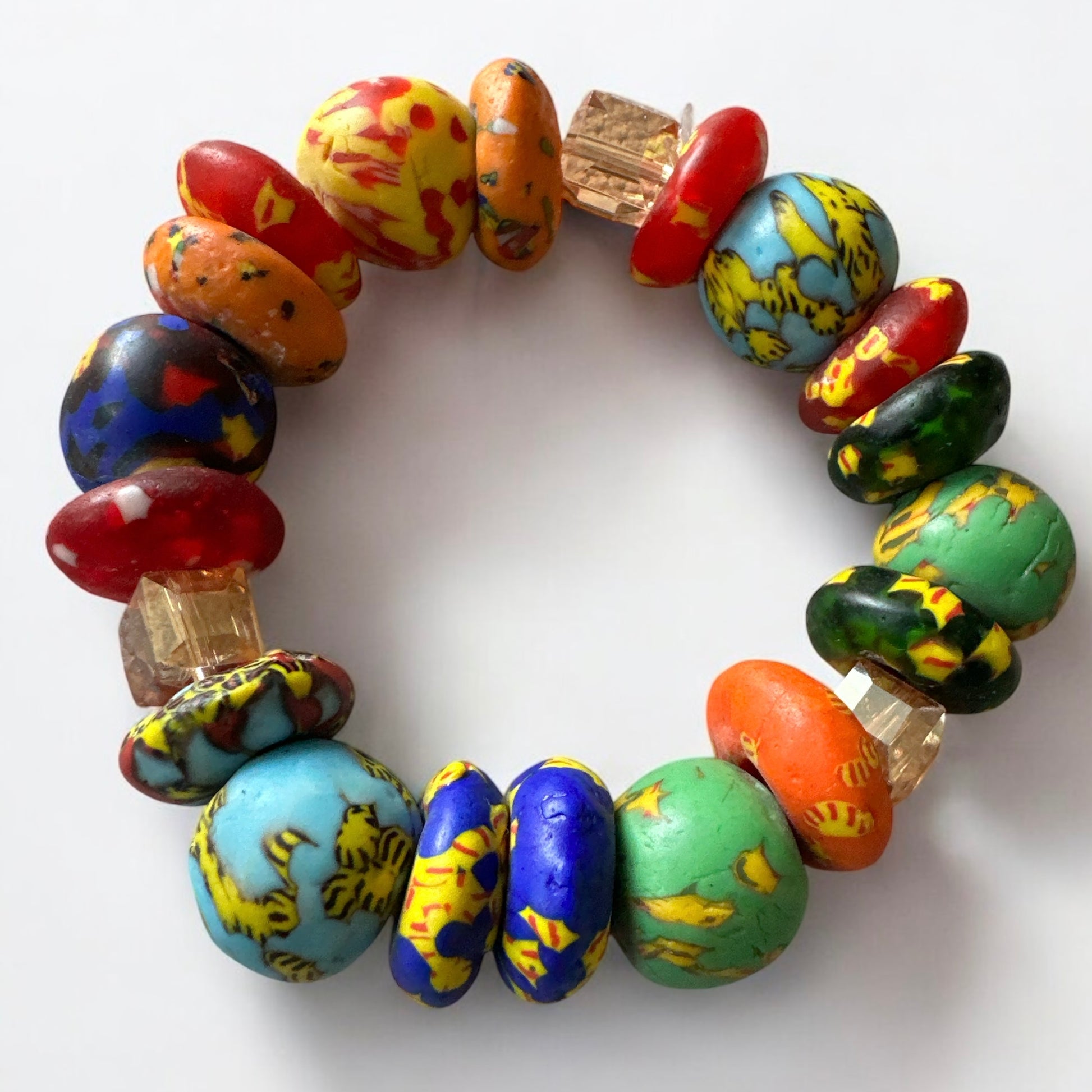 Authentic West African Korobo Bracelet – Handmade Chunky Tribal Beaded Jewellery - Fatisha Boutique #