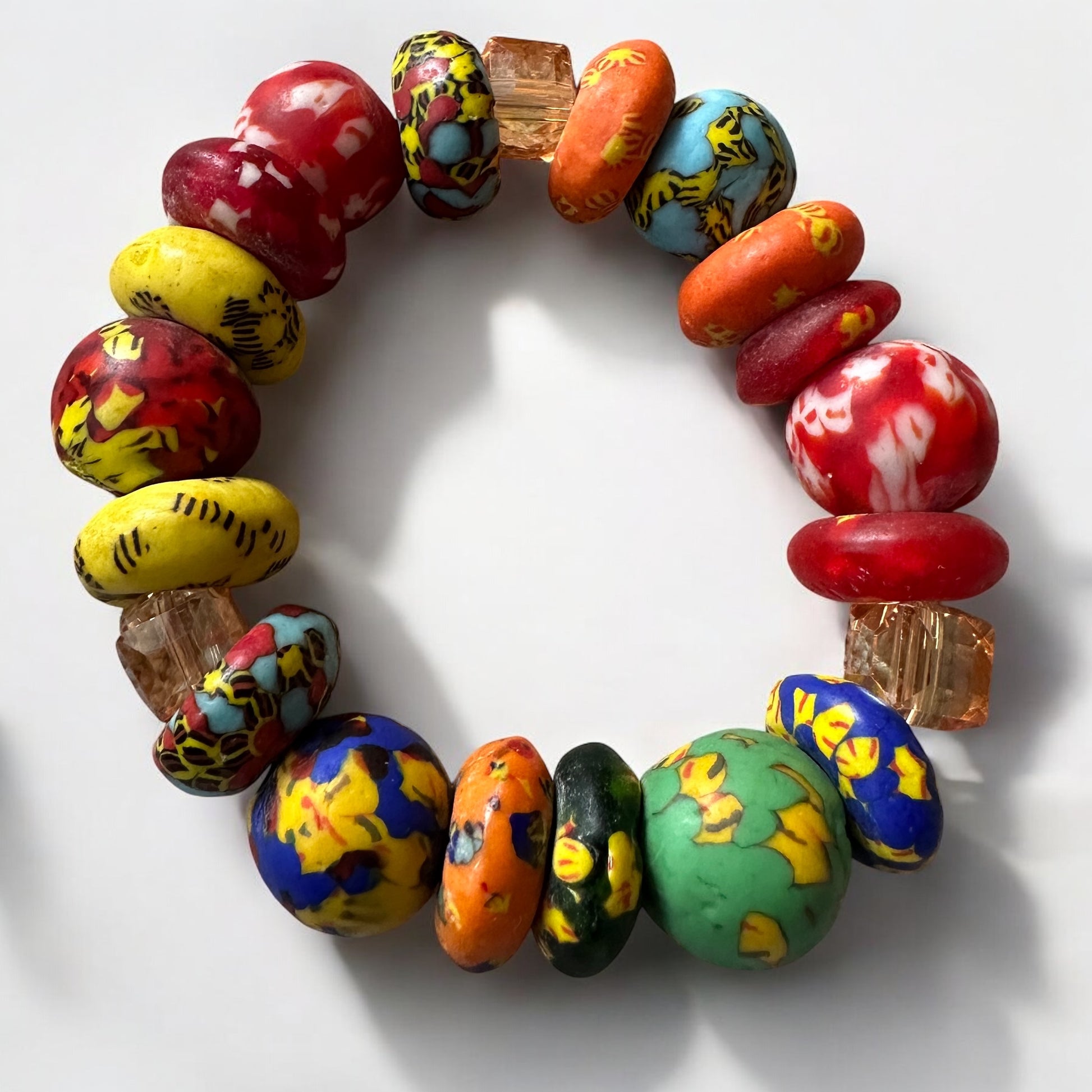 Authentic West African Korobo Bracelet – Handmade Chunky Tribal Beaded Jewellery - Fatisha Boutique #