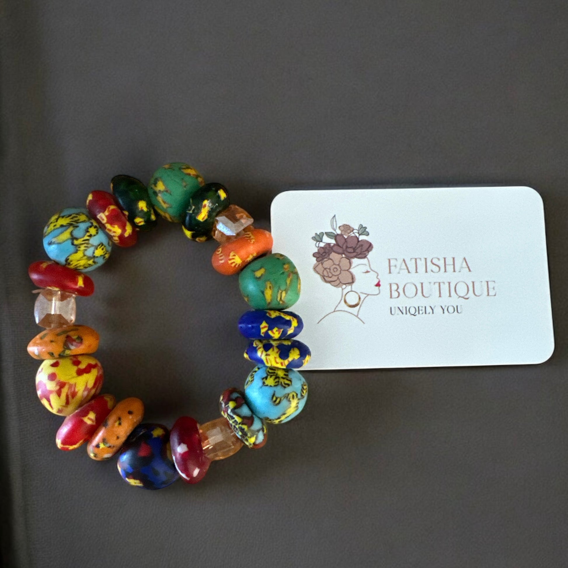 Authentic West African Korobo Bracelet – Handmade Chunky Tribal Beaded Jewellery - Fatisha Boutique #