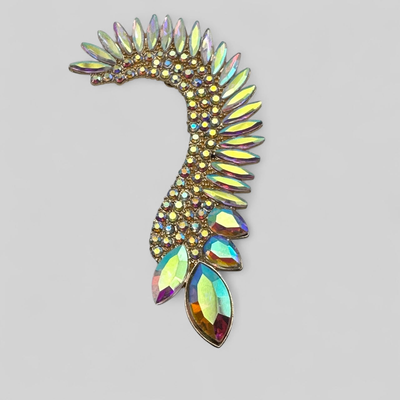 Glamorous Left Ear Crystal Rhinestone Wrapped Earring – Statement Jewellery - Fatisha Boutique #