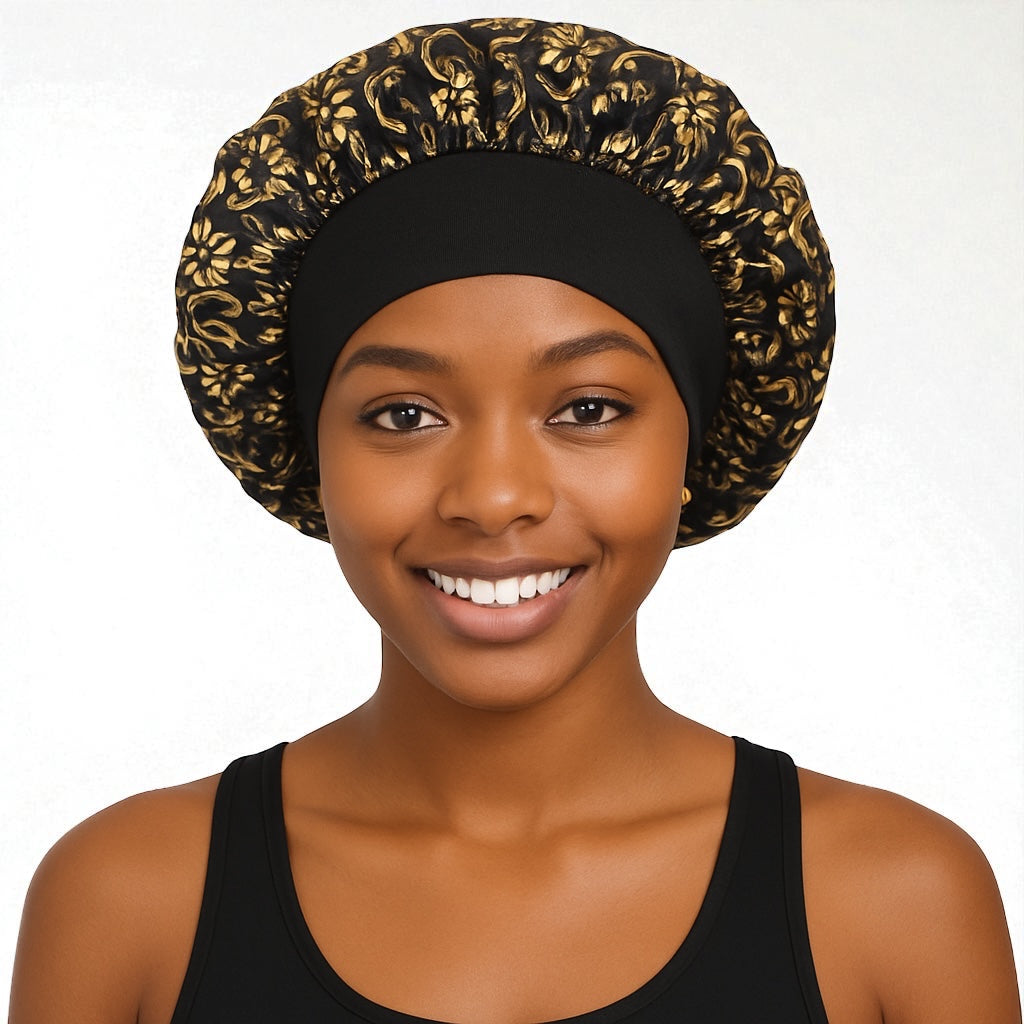 Wide Elastic Band Single Layer Bonnet Cap – Lightweight Breathable Hair Protection - Fatisha Boutique #