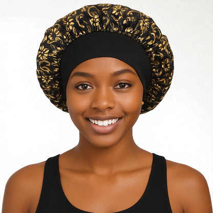 Wide Elastic Band Single Layer Bonnet Cap – Lightweight Breathable Hair Protection - Fatisha Boutique #