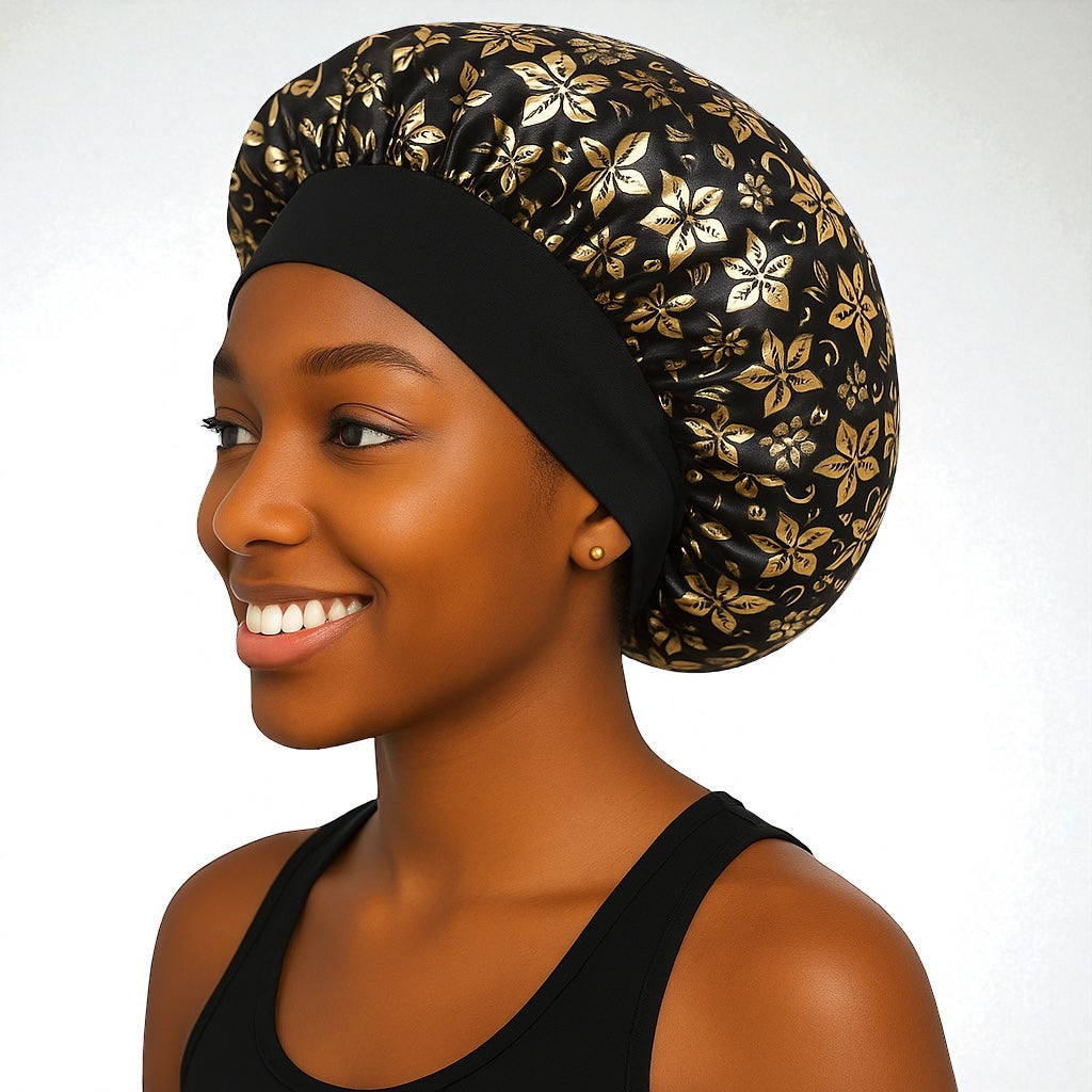 Wide Elastic Band Single Layer Bonnet Cap – Lightweight Breathable Hair Protection - Fatisha Boutique #