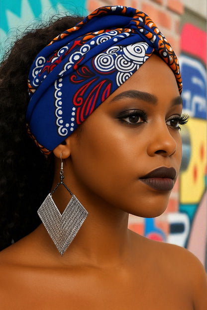 Ankara African Print Headband – Elastic Turban Style Hair Accessory - Fatisha Boutique #