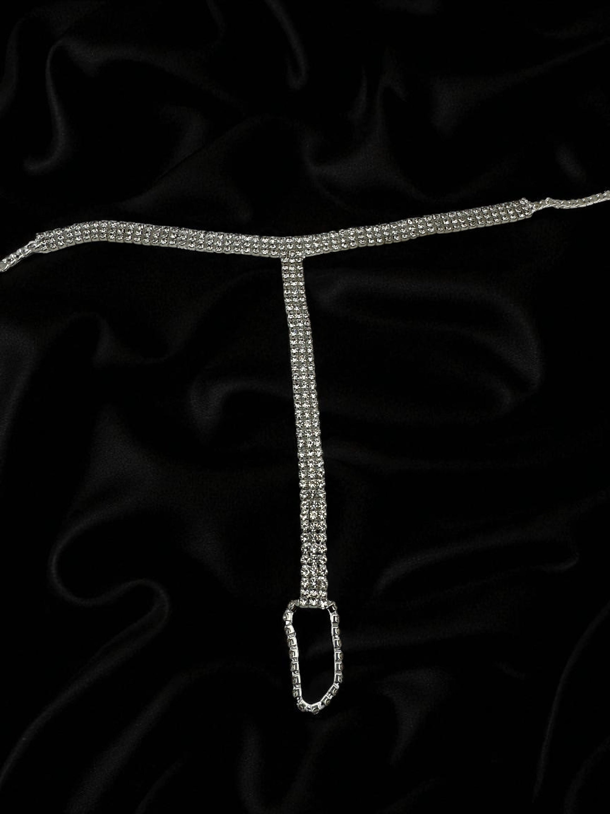 Pair of Sparkling Crystal Rhinestone Barefoot Sandals – Gold & Silver Bridal Toe Anklets - Fatisha Boutique #