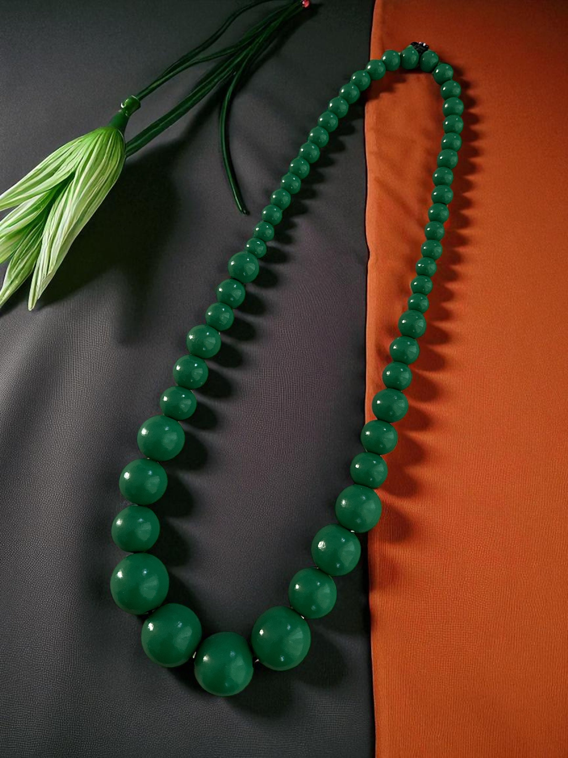 Bohemian Chunky Wooden Bead Necklace – 80cm Bold Statement Jewellery in Colours - Fatisha Boutique #