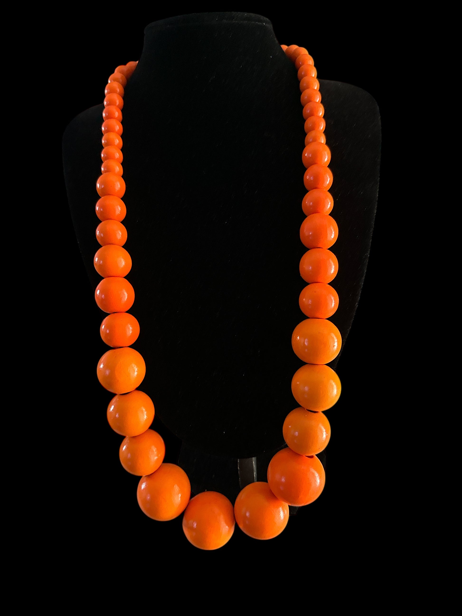 Bohemian Chunky Wooden Bead Necklace – 80cm Bold Statement Jewellery in Colours - Fatisha Boutique #