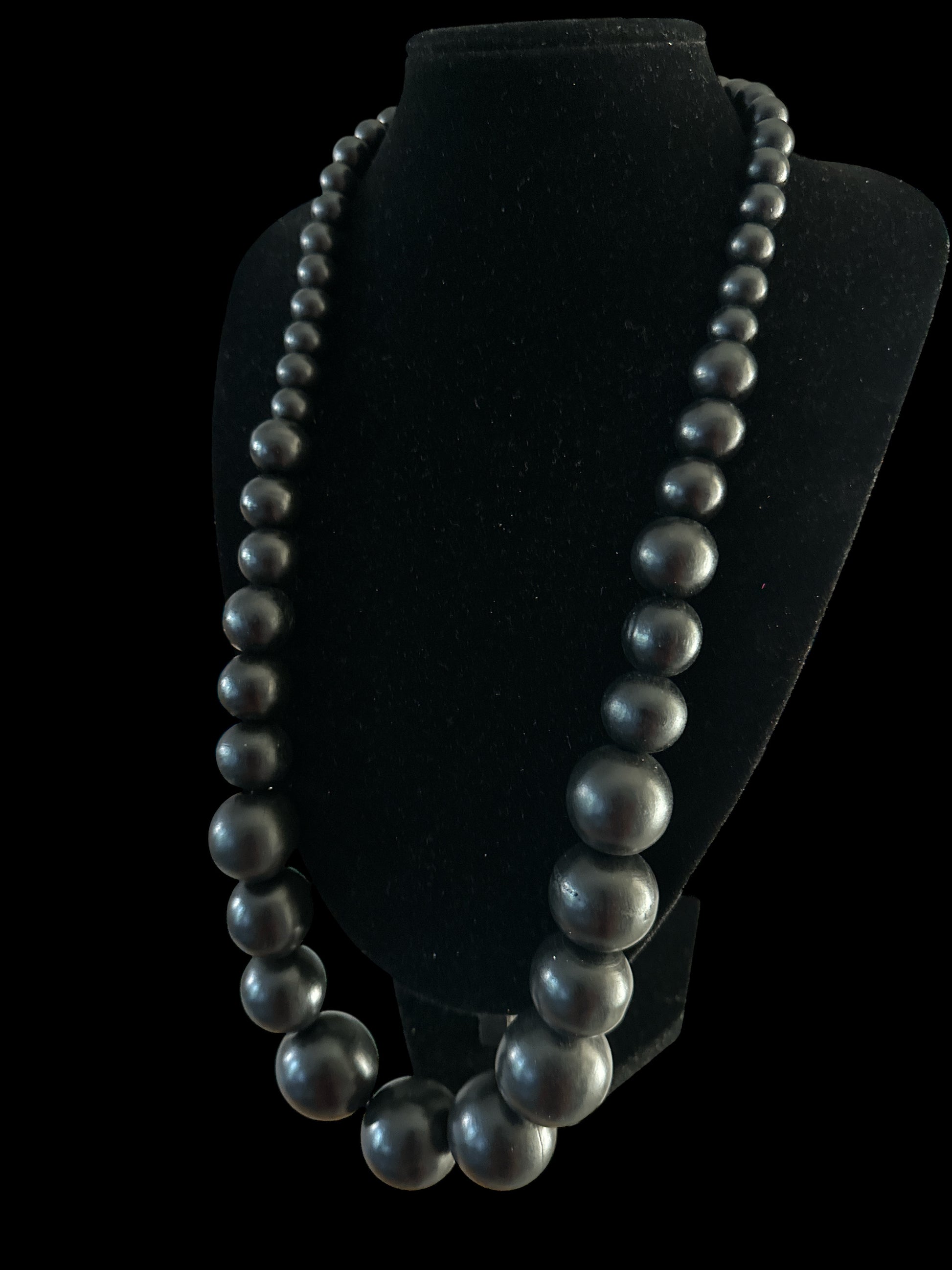 Bohemian Chunky Wooden Bead Necklace – 80cm Bold Statement Jewellery in Colours - Fatisha Boutique #
