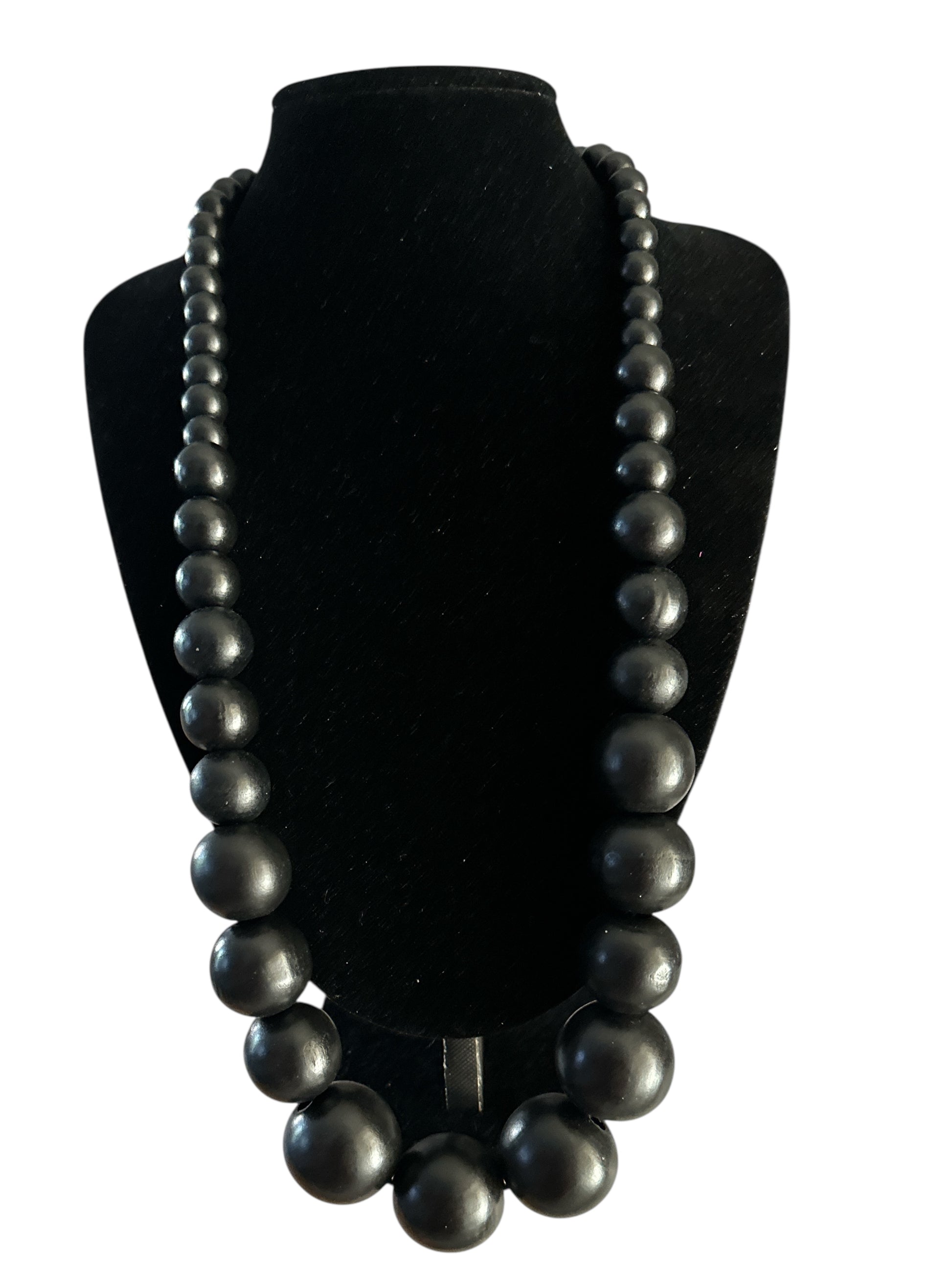 Bohemian Chunky Wooden Bead Necklace – 80cm Bold Statement Jewellery in Colours - Fatisha Boutique #