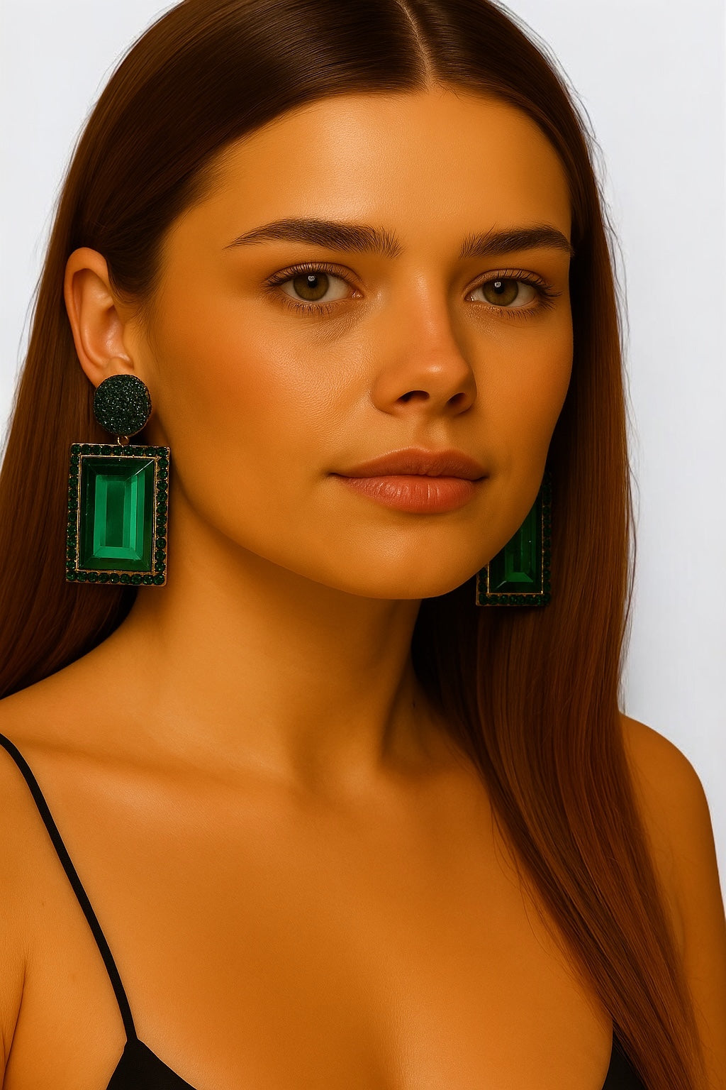 Bold Rhinestone Statement Earrings – Elegant Party Jewellery in Multiple Colours - Fatisha Boutique #