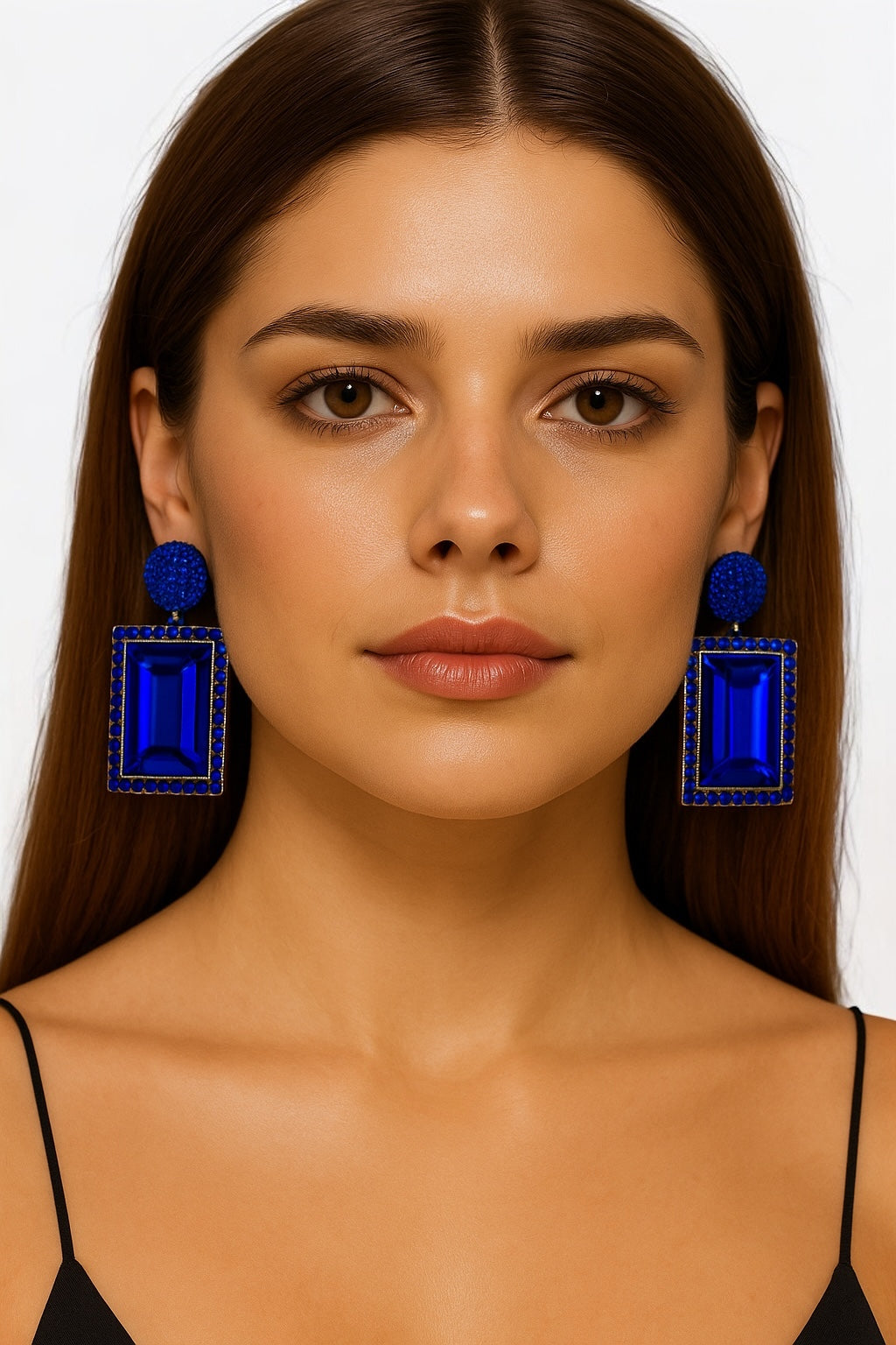Bold Rhinestone Statement Earrings – Elegant Party Jewellery in Multiple Colours - Fatisha Boutique #