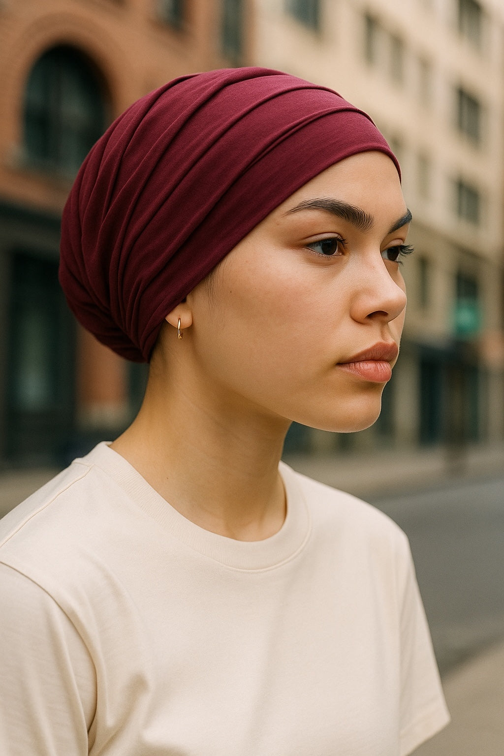 Satin Lined Double Layer Turban Beanie – Pre-Tied Cotton Headwrap Cap for Women - Fatisha Boutique #
