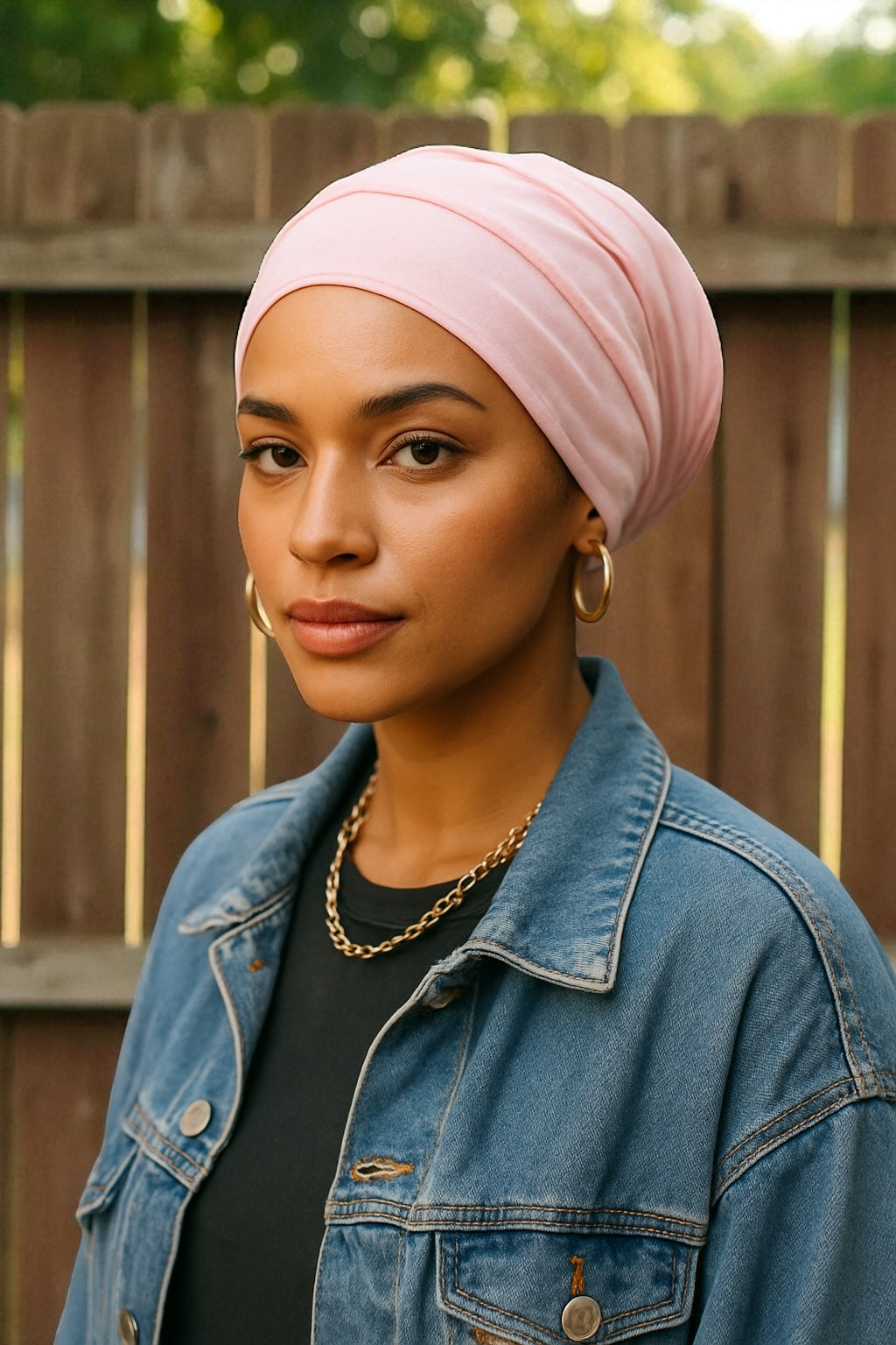 Satin Lined Double Layer Turban Beanie – Pre-Tied Cotton Headwrap Cap for Women - Fatisha Boutique #