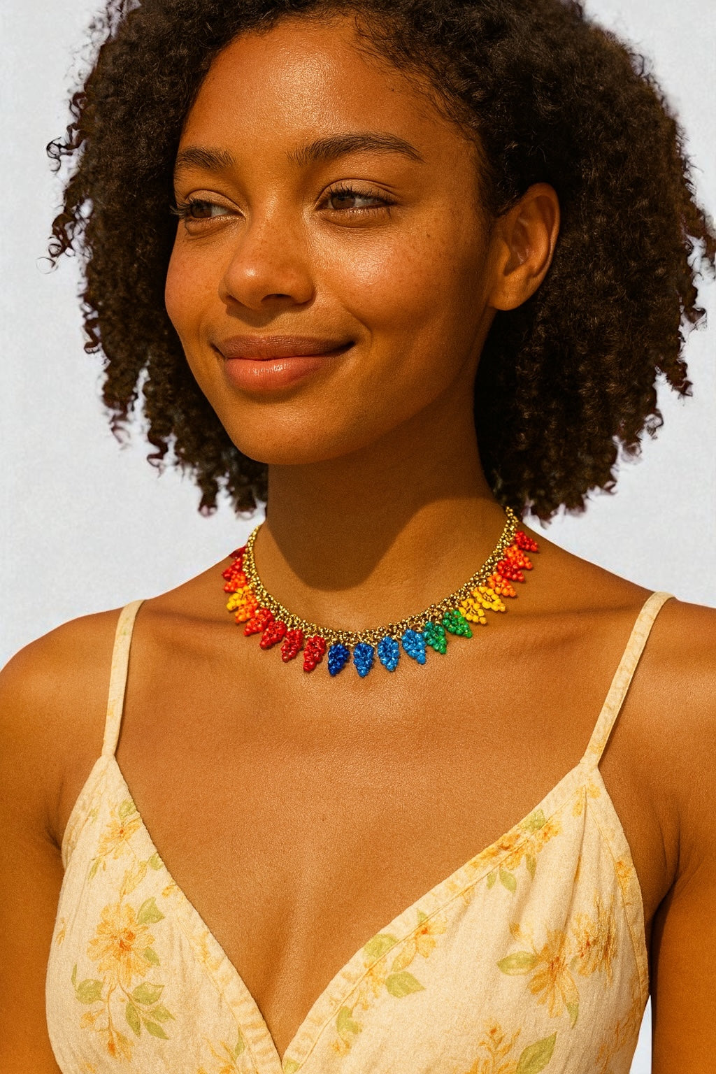 Authentic African Handmade Beaded Choker Necklace – Multicolour Ethnic Jewellery for Women - Fatisha Boutique #