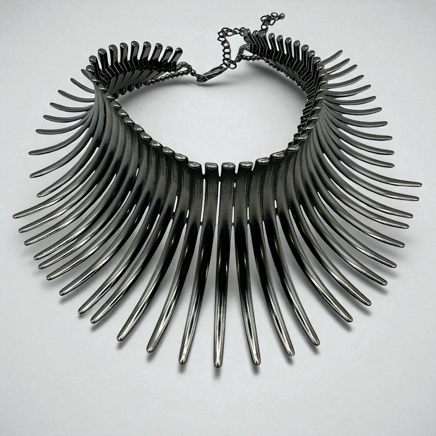 Bold Statement Tribal Collar Choker Necklace – African-Inspired Metal Neckpiece for Women - Fatisha Boutique #