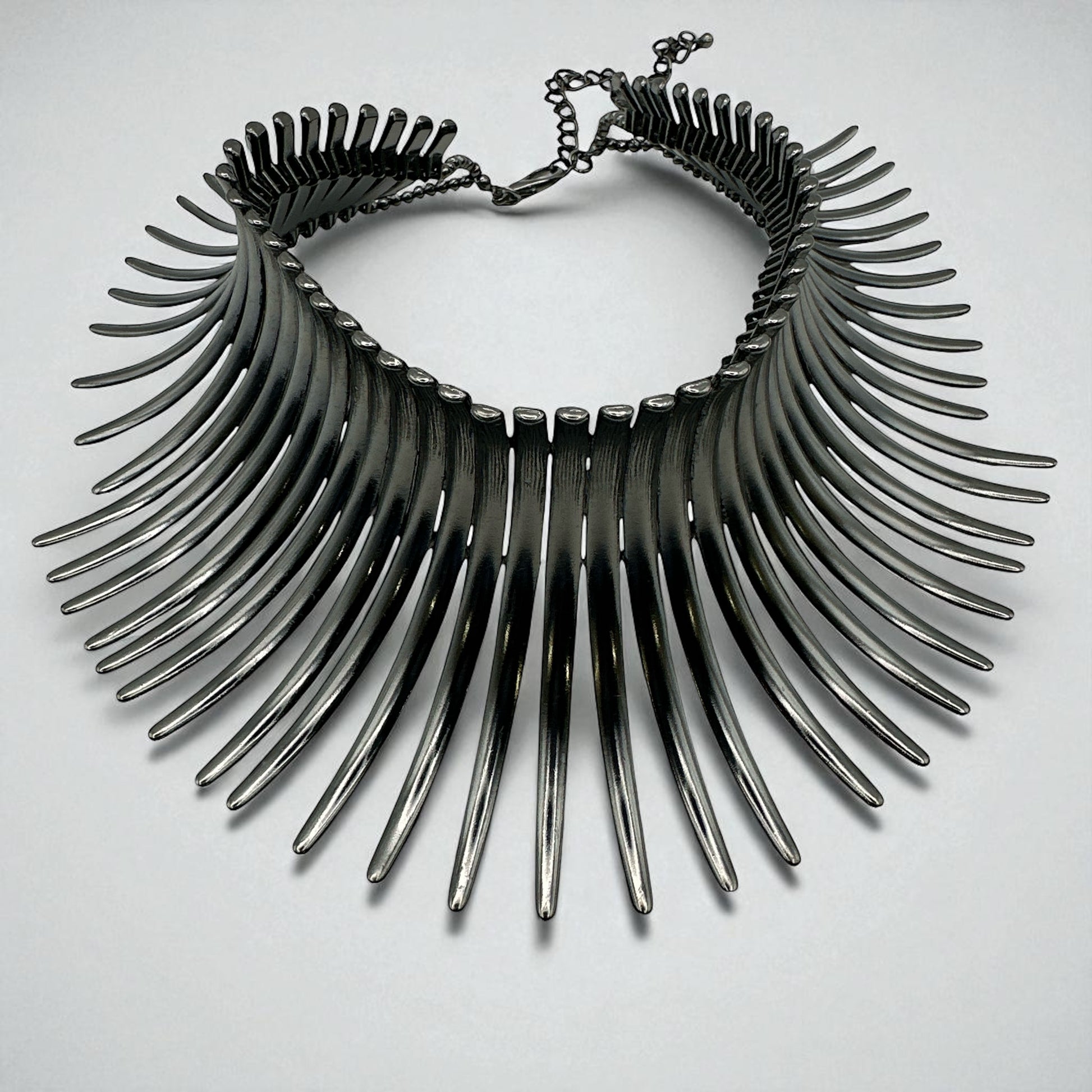 Bold Statement Tribal Collar Choker Necklace – African-Inspired Metal Neckpiece for Women - Fatisha Boutique #