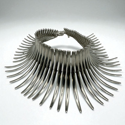 Bold Statement Tribal Collar Choker Necklace – African-Inspired Metal Neckpiece for Women - Fatisha Boutique #