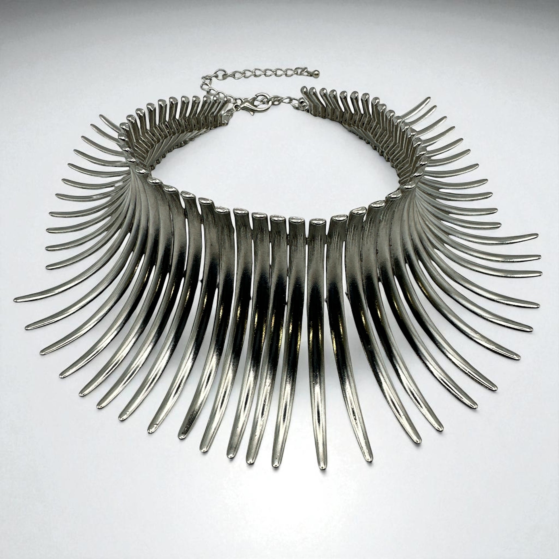 Bold Statement Tribal Collar Choker Necklace – African-Inspired Metal Neckpiece for Women - Fatisha Boutique #