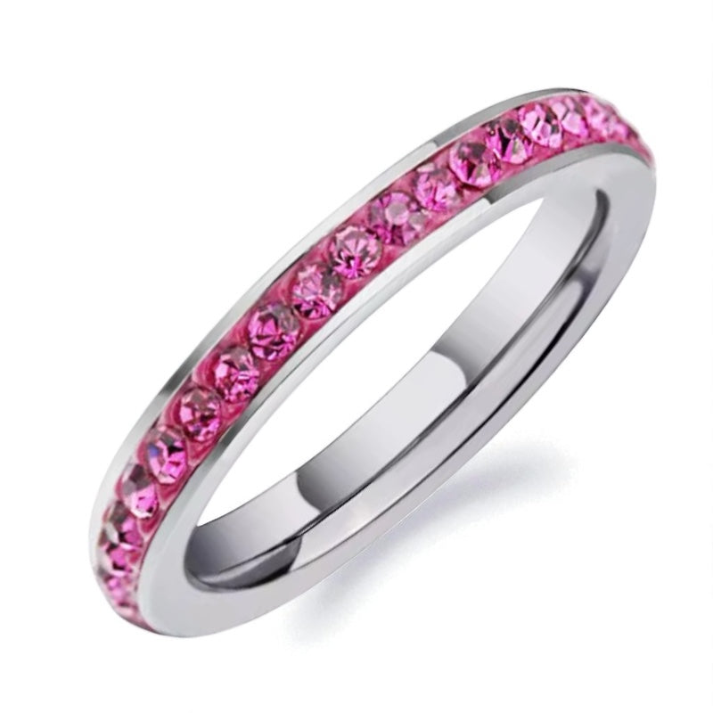 Sparkling Colourful Rhinestone Fashion Rings - Fatisha Boutique #